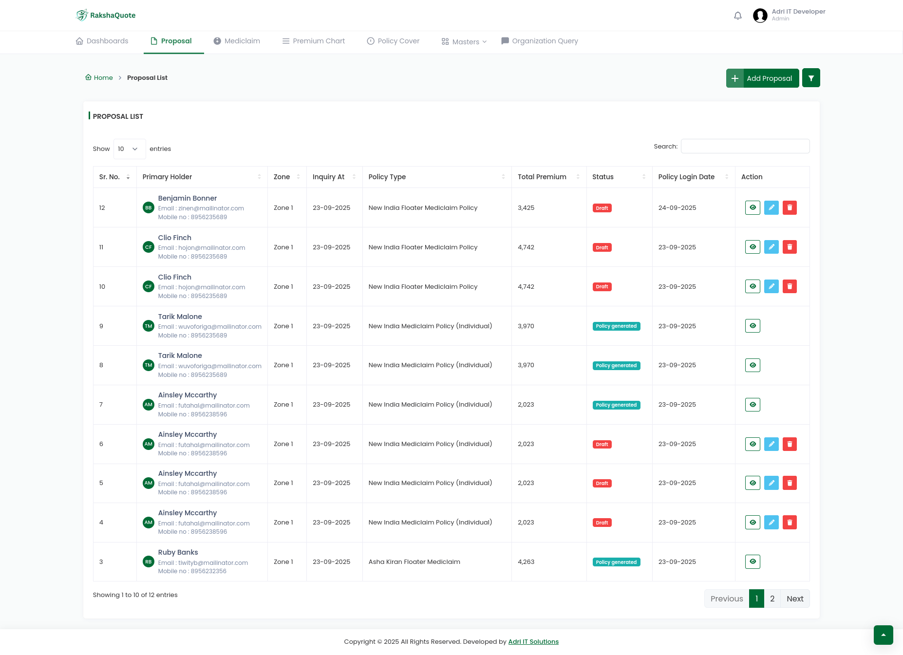 Generated proposal with all details